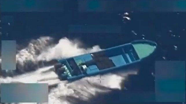 suspected drug smuggling boat
