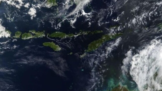 A handful of narrow Indonesian straits separate Australia's bases from the action in the South and East China Seas (NASA)